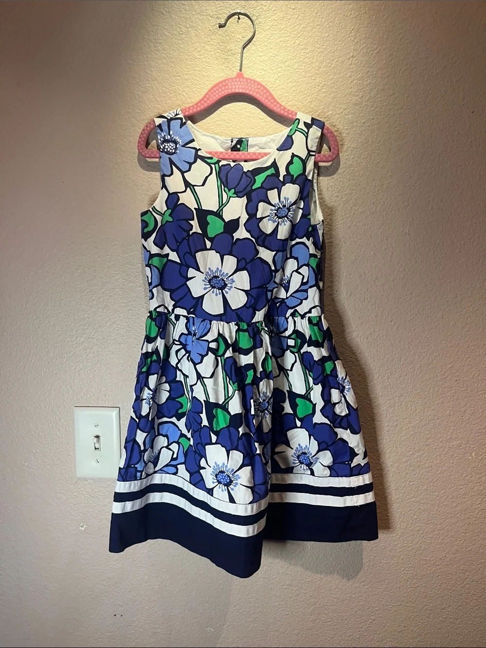 Gymboree Girl’s Cotton Floral Grosgrain Ribbon Dress Size 7